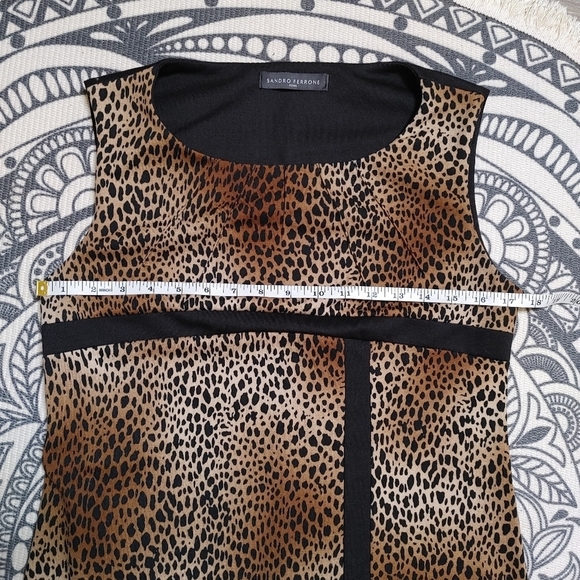 SANDRO Ferrone Leopard Print Dress Size M - Picture 8 of 11